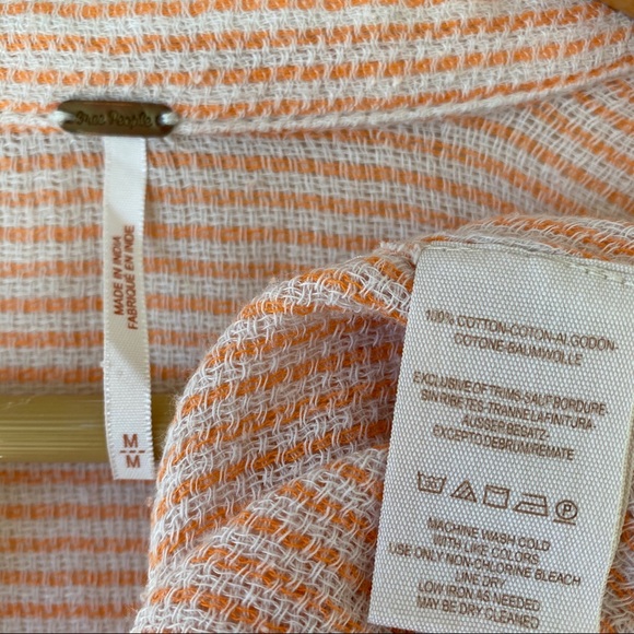 Free People Orange and White Tunic - Picture 4 of 4